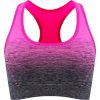 1pc/2pcs/3pcsMedium Support Two Tone Racer Back Sports Bra, Fitness Workout Running Yoga Bra - Rose Red - M(6)