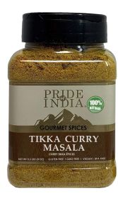 Pride of India – Tikka Curry Masala Seasoning Spice – Gourmet Curry Mix – Ideal for Vegetarian and Meat Dishes – Natural & GMO Free – Easy To Use - 8