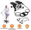 Stepper for Exercise Mini Fitness Stepper with 2 Resistance Bands LCD Monitor Max 330.7LBS Load Stair Stepper Quiet Stepper - Grey