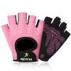Breathable Fitness Gloves Gym Weightlifting Yoga Bodybuilding Training Sports Thin Non-slip Half Finger Cycling Gloves Equipment - Pink M - China