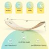 Kids Fitness Toy 12 Inch C Shape Wooden Wobble Balance Board - Natural - 660 lbs