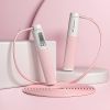 MERACH Wireless Jump Rope; Adjustable Skipping Rope With Counter For Adults Kids; For Fitness; Boxing; Exercise - Pink/Cord/2 Function Button/No Beari