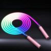 Jump Rope; Glowing Skipping Rope; Silicone Handles Fast Speed LED Light Up Rope Without Tangles; For Basic Jumping Training; Workouts; Fitness - Blue