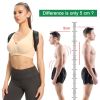 Adjustable Back Shoulder Posture Corrector Belt Clavicle Spine Support Reshape Your Body Home Office Sport Upper Back Neck Brace - Grey Orange - XL-we