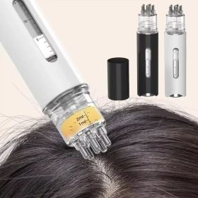 Scalp Applicator Liquid Comb Portable Mini Massage Comb Essential Oil Liquid Guiding Massager Anti Hair Loss Scalp Care Tools (Color: White)