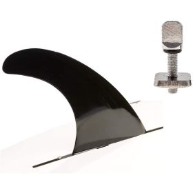 DORSAL Surf & SUP Fin - No Tool Fin Screw - Center Fin for Longboard Surfboard & Paddleboard (Color: Black, size: 9" Inch)