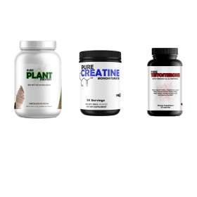 Anabolic Bundle Protein, Creatine Testosterone Booster (Protein: Pure Plant Protein Chocolate, Creatine and Testosteron: Creatine and Testosterone)