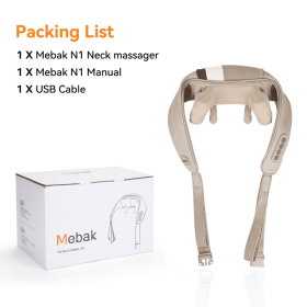 Mebak Massager for Neck And Back Trapezius Neck Cervical Back Massage Shawl Wireless Neck And Shoulder Kneading Massage Pillow (Color: Back Massager)