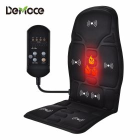 Electric Vibrating Car Massage Massage Chair Mat Portable Massager Cushion Home Infrared Heating Back Vibrator Massage Pads (Plug Type: EU Plug, Color: Black)